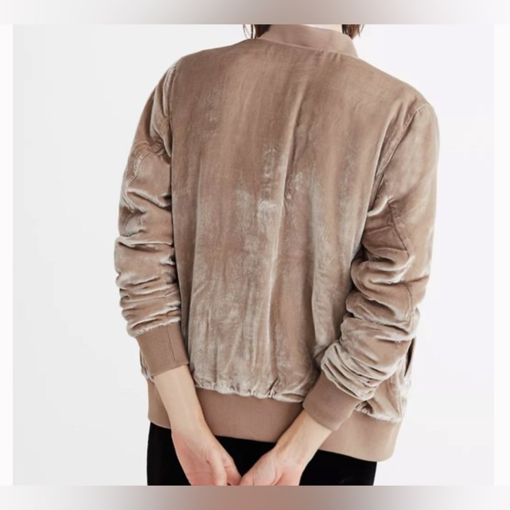 Madewell Velvet Bomber Jacket Size Medium - Picture 2 of 5
